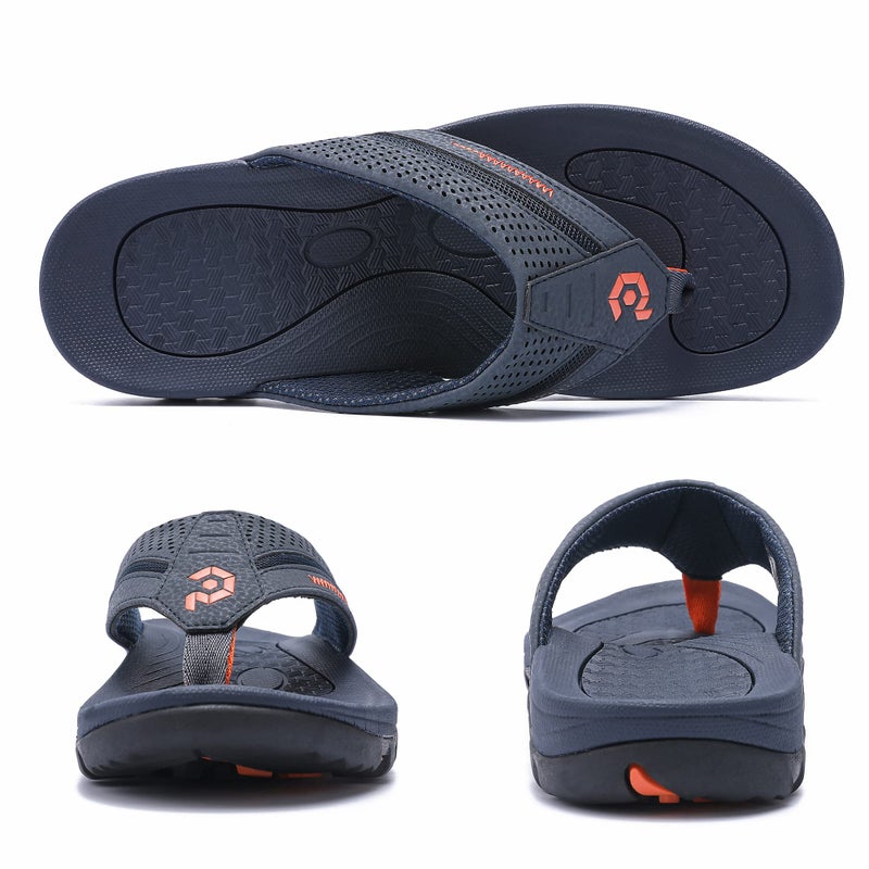 Pulltop Flip Flops for Men, Mens Thong Sandals Waterproof Shower Sandals Summer Outdoor Slippers Non Slip Beach Sandals for Men - Image 3